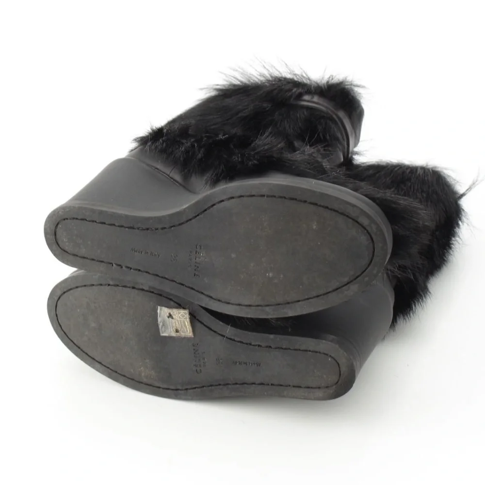 Celine Phoebe Philo era black wedge heel boots 36 - Picture 7 of 11